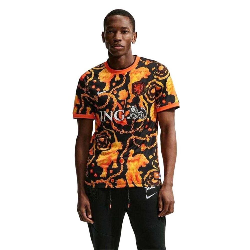 Nike Mens Pre Match 2026 Netherlands FC Football Shirt / Black/White